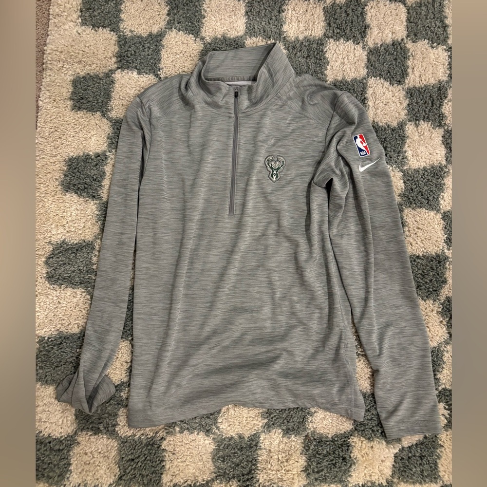 Milwaukee Bucks Nike NBA Quarter-Zip Pullover